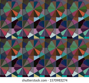 Seamless vector pattern in geometric ornamental style