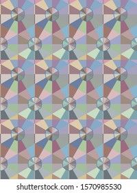 Seamless vector pattern in geometric ornamental style