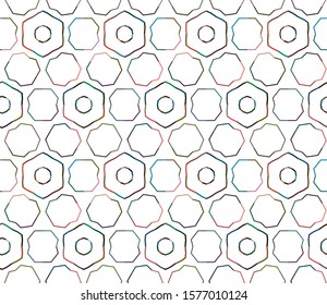 Seamless vector pattern in geometric ornamental style