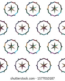 Seamless vector pattern in geometric ornamental style