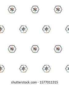 Seamless vector pattern in geometric ornamental style