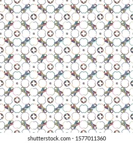 Seamless vector pattern in geometric ornamental style