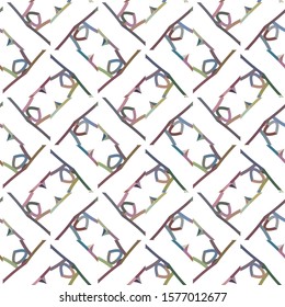 Seamless vector pattern in geometric ornamental style