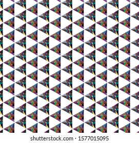 Seamless vector pattern in geometric ornamental style