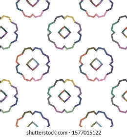 Seamless vector pattern in geometric ornamental style