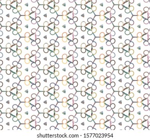 Seamless vector pattern in geometric ornamental style