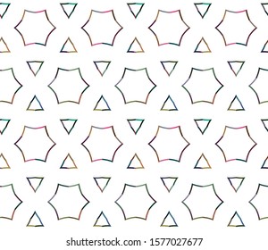 Seamless vector pattern in geometric ornamental style