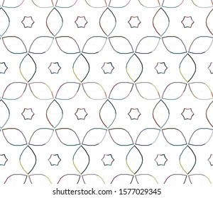 Seamless vector pattern in geometric ornamental style
