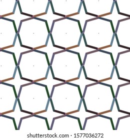 Seamless vector pattern in geometric ornamental style