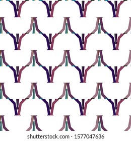 Seamless vector pattern in geometric ornamental style