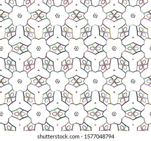 Seamless vector pattern in geometric ornamental style