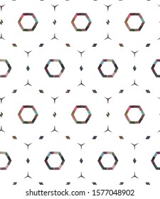 Seamless vector pattern in geometric ornamental style