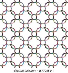 Seamless vector pattern in geometric ornamental style