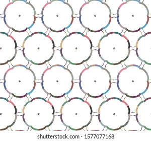 Seamless vector pattern in geometric ornamental style