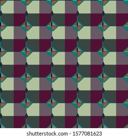 Seamless vector pattern in geometric ornamental style