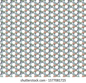 Seamless vector pattern in geometric ornamental style