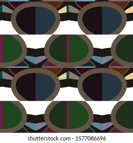 Seamless vector pattern in geometric ornamental style