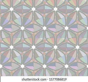 Seamless vector pattern in geometric ornamental style