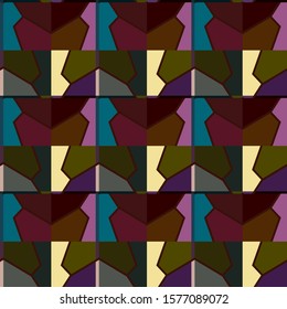 Seamless vector pattern in geometric ornamental style