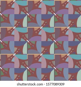 Seamless vector pattern in geometric ornamental style