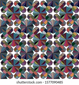 Seamless vector pattern in geometric ornamental style