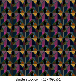 Seamless vector pattern in geometric ornamental style