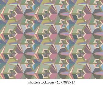 Seamless vector pattern in geometric ornamental style