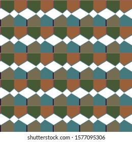 Seamless vector pattern in geometric ornamental style
