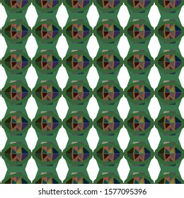 Seamless vector pattern in geometric ornamental style