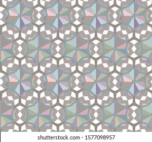 Seamless vector pattern in geometric ornamental style
