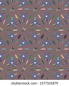 Seamless vector pattern in geometric ornamental style