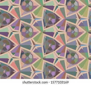 Seamless vector pattern in geometric ornamental style