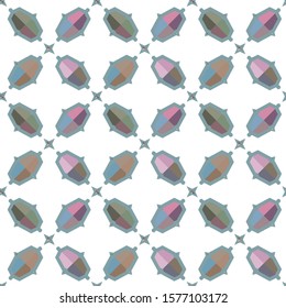 Seamless vector pattern in geometric ornamental style