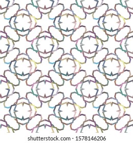 Seamless vector pattern in geometric ornamental style