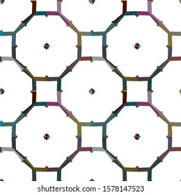 Seamless vector pattern in geometric ornamental style