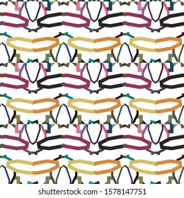 Seamless vector pattern in geometric ornamental style