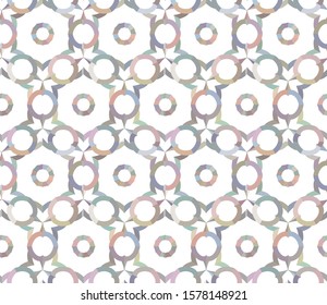 Seamless vector pattern in geometric ornamental style
