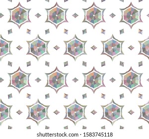 Seamless vector pattern in geometric ornamental style