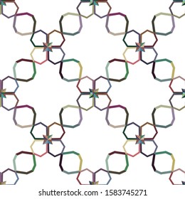 Seamless vector pattern in geometric ornamental style