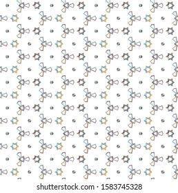 Seamless vector pattern in geometric ornamental style