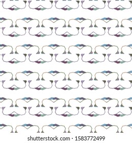 Seamless vector pattern in geometric ornamental style
