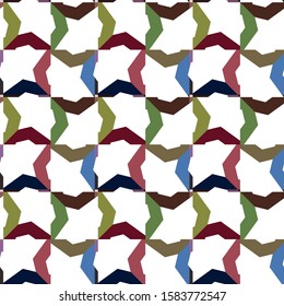 Seamless vector pattern in geometric ornamental style