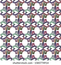 Seamless vector pattern in geometric ornamental style