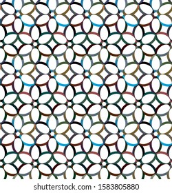 Seamless vector pattern in geometric ornamental style