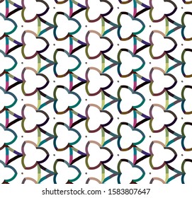 Seamless vector pattern in geometric ornamental style