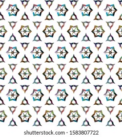 Seamless vector pattern in geometric ornamental style