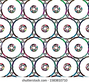 Seamless vector pattern in geometric ornamental style