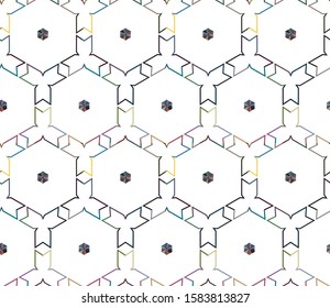 Seamless vector pattern in geometric ornamental style