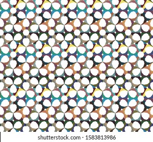 Seamless vector pattern in geometric ornamental style