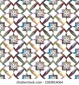 Seamless vector pattern in geometric ornamental style